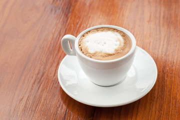 coffee on wood background