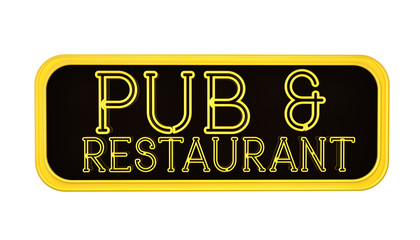Pub and Restaurant Neon Sign