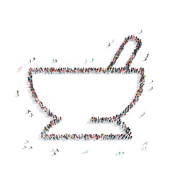 people in the shape of mortar, medicine