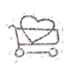 people in the shape of heart .