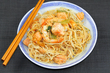 nouilles aux crevettes et saumon 04082015