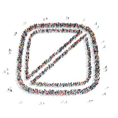 people in the shape of a ban