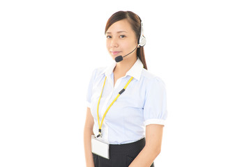 微笑むオペレーター