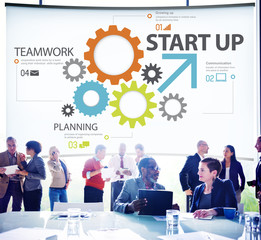 Startup Goals Growth Success Plan Business Concept