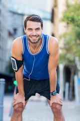 Portrait of an handsome athlete 