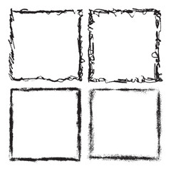 Grunge frame texture set - Abstract design template. Stock vector