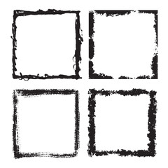 Grunge frame texture set - Abstract design template. Stock vector