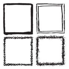 Grunge frame texture set - Abstract design template. Stock vector