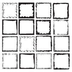 Vector Vintage Grunge Brush Stroke Dirty Overlay Distress Border