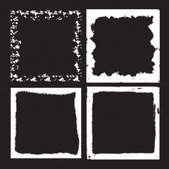 Obraz premium Grunge frame set. vector template