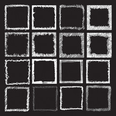 Set of grunge frames