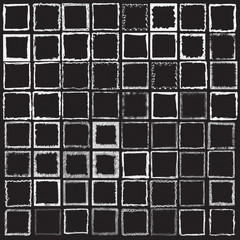 Fototapeta premium Vector vintage grunge black, white and color distress border frames