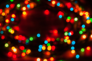 christmas lights bokeh background