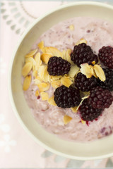 Risotto with blackberries and vanilla, great in the summer for a dessert.