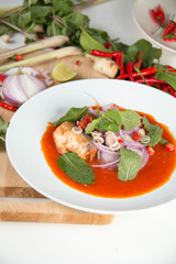  canned fish salad, food in Thailand.