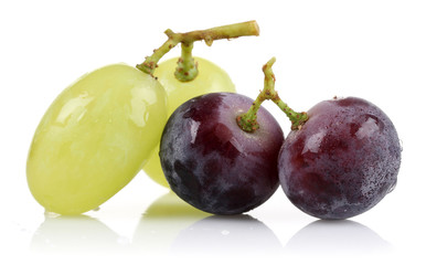 White and red grapes
