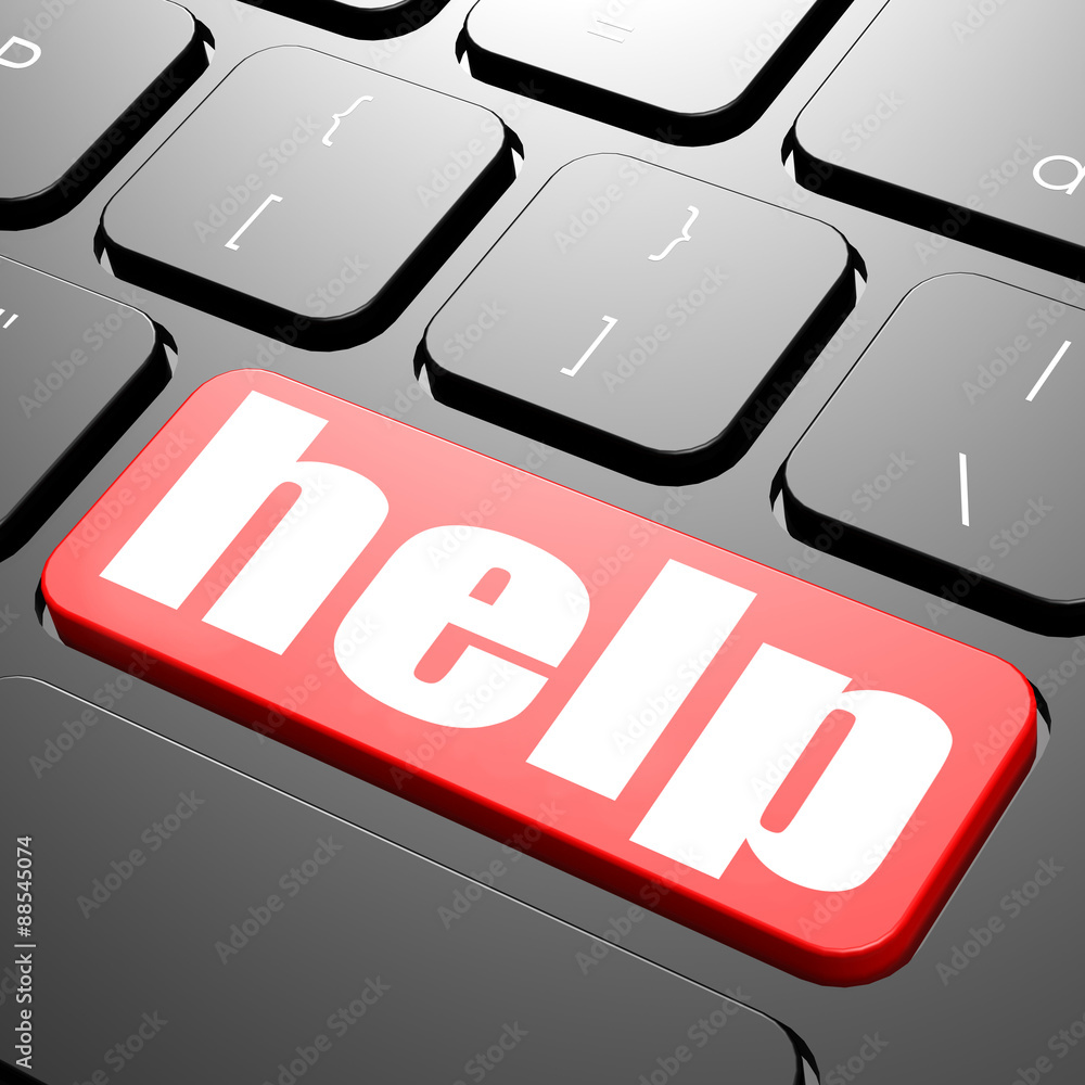 Poster keyboard with help text
