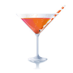 Cocktail mit Strohhalm