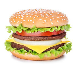hamburger isolated on white background