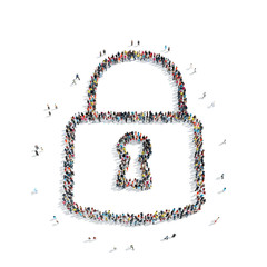  people  shape  lock  flashmob