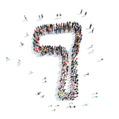 people in the shape of number seven, cartoon