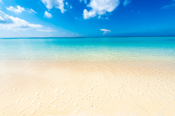 Beautiful sea and the white beach, Okinawa, Japan
