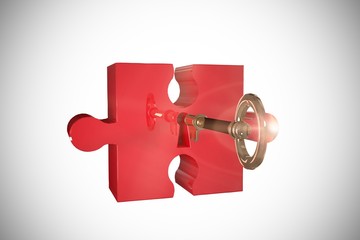 Key unlocking jigsaw