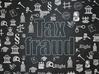 Law concept: Tax Fraud on School Board background