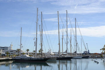Fototapeta na wymiar Harbour at Valencia. Spain