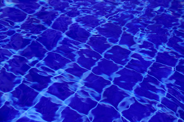 Background of water in the swimming pool with a wave.