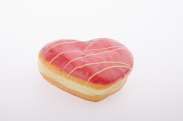 Donut, Heart Shaped Pastry on background