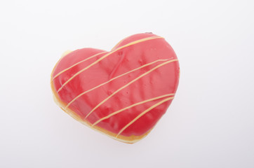 Donut, Heart Shaped Pastry on background