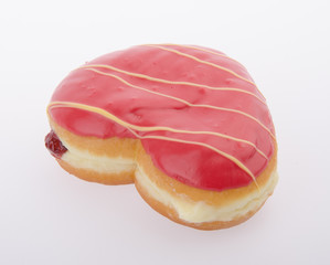 Donut, Heart Shaped Pastry on background