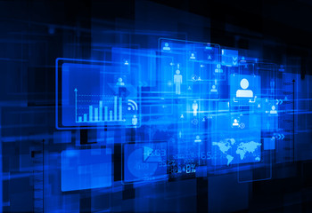 Business networking digital background.