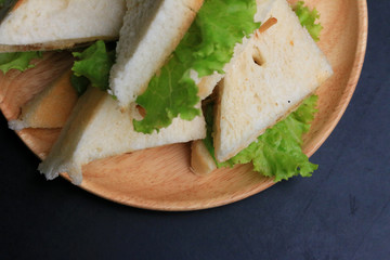 tuna sanwich on black background