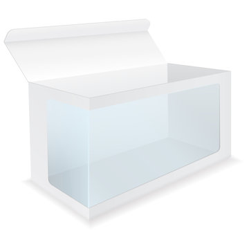 Blank Box with Transparent Window