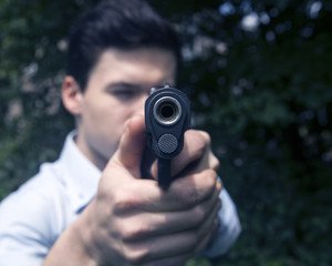 a man with a gun Colt