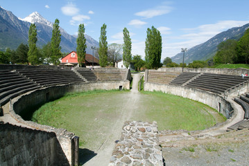 Roman amphitheater in Martigny
