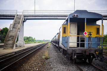 Fototapeta na wymiar Oil and fuel transport by rail
