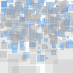 Abstract white and blue squares backdrop