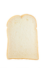 Piece of bread isolated on white background