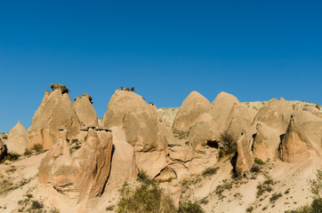 Volcanic rock landscape, Cappadocia, Turkey, Anatolia, Goreme na