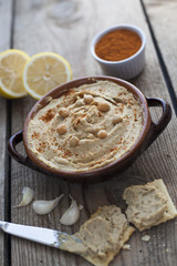 Hummus with some ingredients