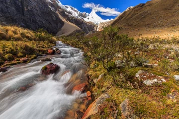 Stoff pro Meter Alpamayo Berglandschaft in den Anden, Peru, Cordiliera Blanca