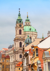 Fototapeta na wymiar St Nicholas Church in Prague