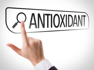 Antioxidant written in search bar on virtual screen