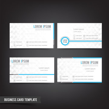 Business Card template set  039 Clear and minimal design