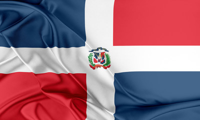 Dominican Republic Flag. 