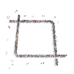 Obraz premium people in the shape of frame