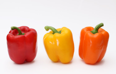 Bell peppers isolated on a white background
